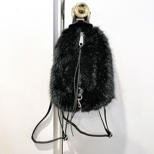For Sale: Rebecca Minkoff “Mini Julian Backpack”, black faux fur